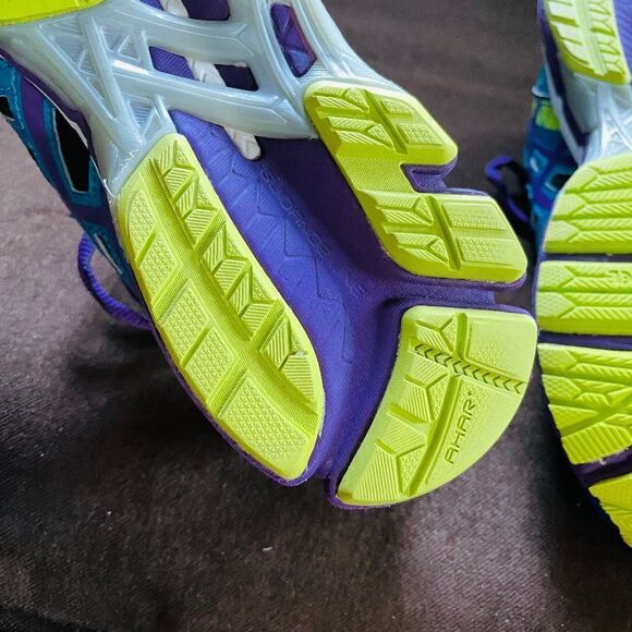 NEW ASICS GEL KAYANO 20 Black Blue Purple Lime 9 US Medium Width - Picture 6 of 14